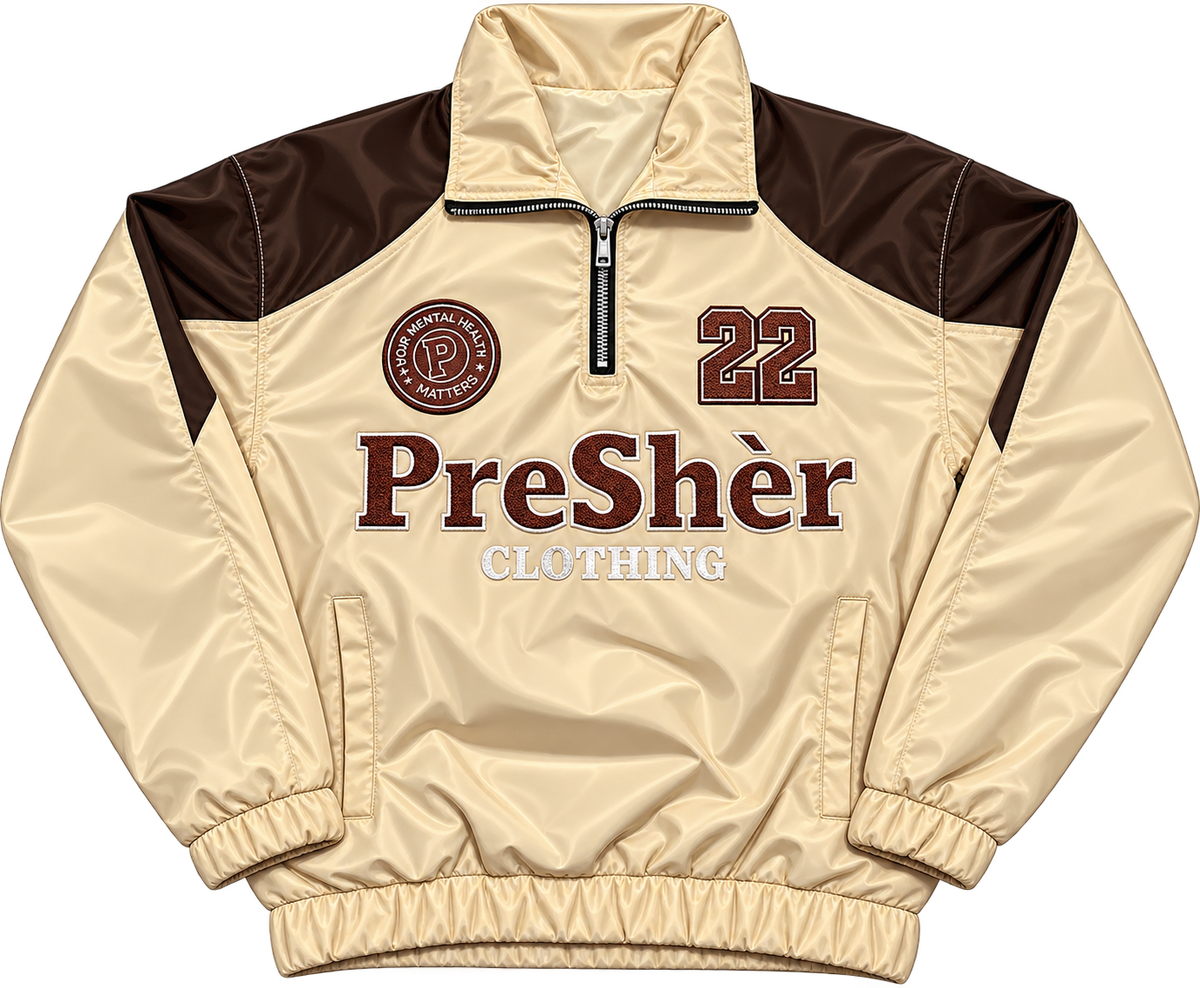 Coffe & Crème Windbreaker Top