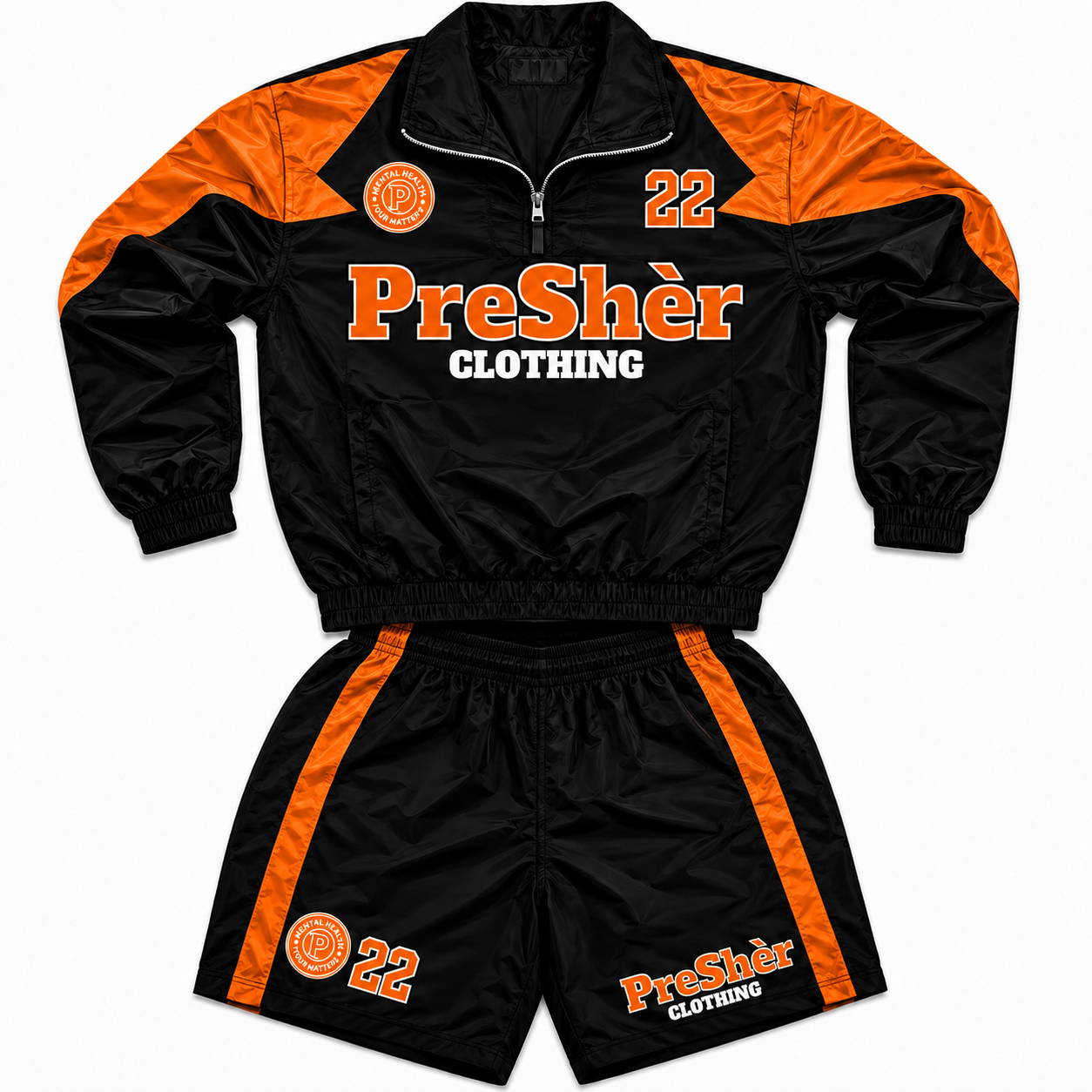 Preshèr Windbreaker Shorts Set