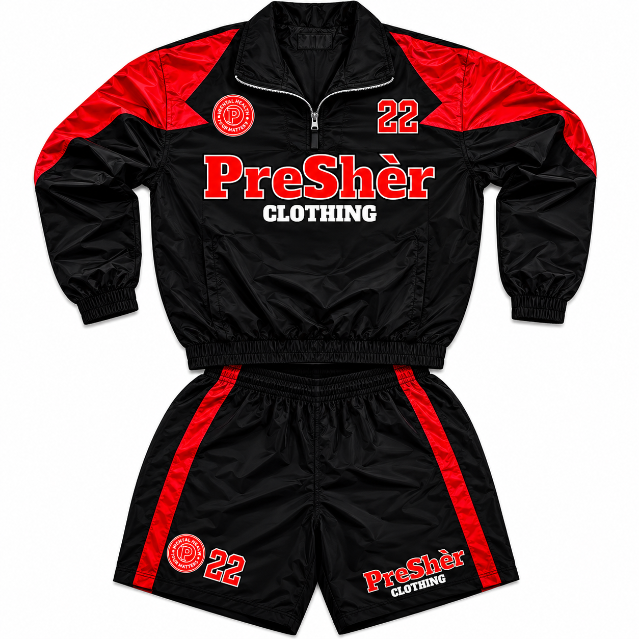 Preshèr Windbreaker Shorts Set