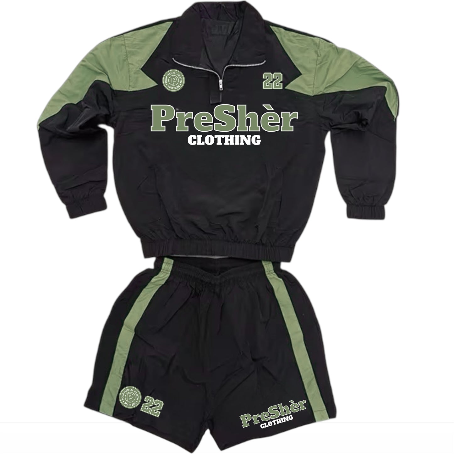 Preshèr Windbreaker Shorts Set