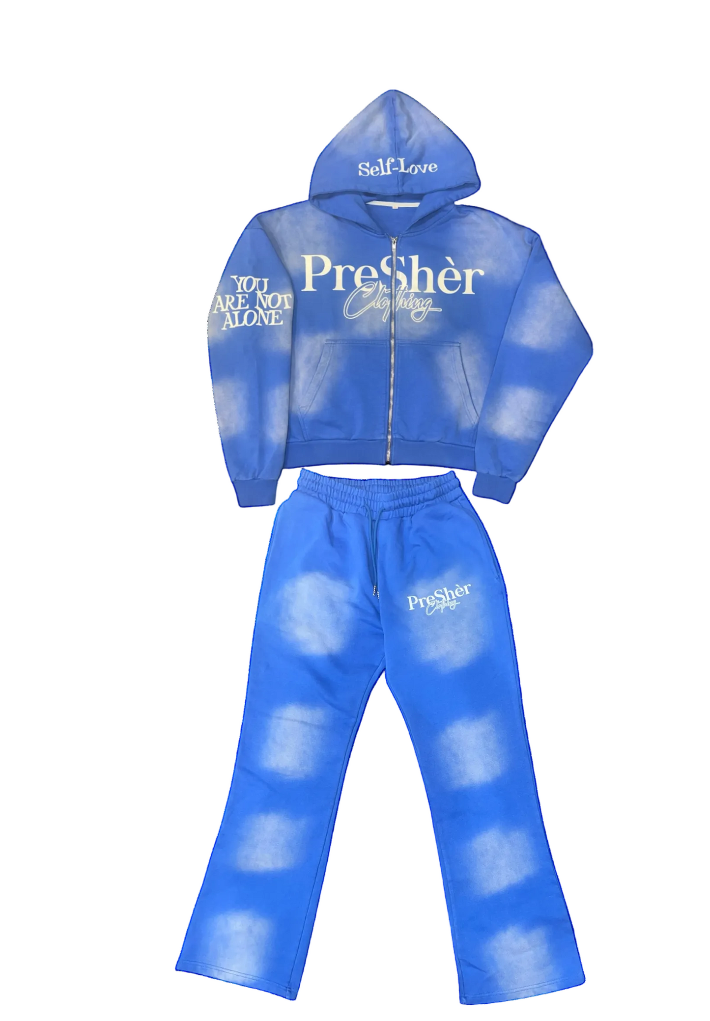 YMHM ZIPUP ACID WASH SWEATSUIT